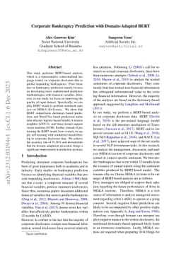 Corporate Bankruptcy Prediction with Domain-Adapted BERT