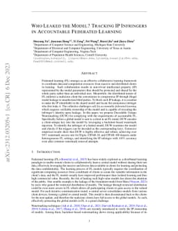 Who Leaked the Model? Tracking IP Infringers in Accountable Federated
  Learning