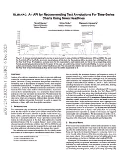 Almanac: An API for Recommending Text Annotations For Time-Series Charts
  Using News Headlines