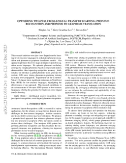 Optimizing Two-Pass Cross-Lingual Transfer Learning: Phoneme Recognition
  and Phoneme to Grapheme Translation