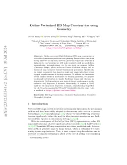 Online Vectorized HD Map Construction using Geometry