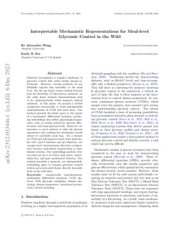 Interpretable Mechanistic Representations for Meal-level Glycemic
  Control in the Wild
