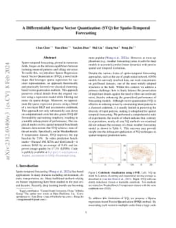 SVQ: Sparse Vector Quantization for Spatiotemporal Forecasting