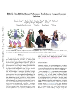 HiFi4G: High-Fidelity Human Performance Rendering via Compact Gaussian
  Splatting