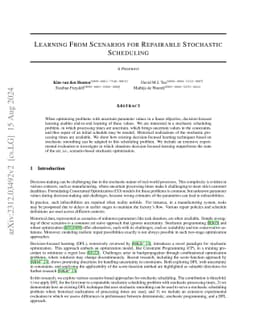 Learning From Scenarios for Stochastic Repairable Scheduling