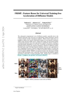 FRDiff : Feature Reuse for Universal Training-free Acceleration of
  Diffusion Models