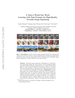 A Task is Worth One Word: Learning with Task Prompts for High-Quality
  Versatile Image Inpainting