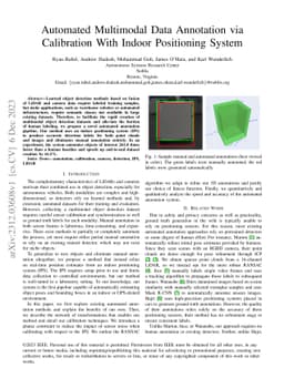 Automated Multimodal Data Annotation via Calibration With Indoor
  Positioning System