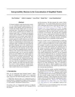 Interpretability Illusions in the Generalization of Simplified Models