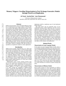 Memory Triggers: Unveiling Memorization in Text-To-Image Generative
  Models through Word-Level Duplication