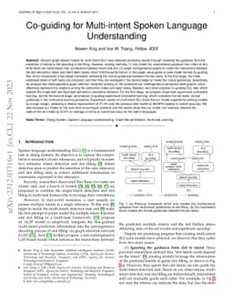Co-guiding for Multi-intent Spoken Language Understanding