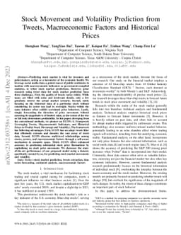 Stock Movement and Volatility Prediction from Tweets, Macroeconomic
  Factors and Historical Prices