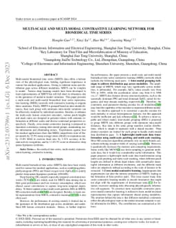 Multi-Scale and Multi-Modal Contrastive Learning Network for Biomedical
  Time Series