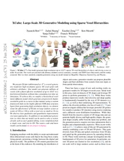 XCube: Large-Scale 3D Generative Modeling using Sparse Voxel Hierarchies