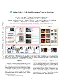 Alpha-CLIP: A CLIP Model Focusing on Wherever You Want