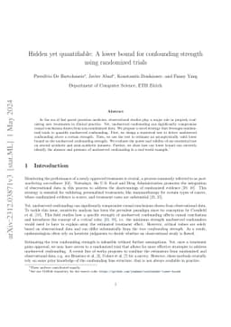 Hidden yet quantifiable: A lower bound for confounding strength using
  randomized trials