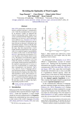 Revisiting the Optimality of Word Lengths