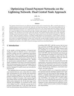 Optimizing Closed Payment Networks on the Lightning Network: Dual
  Central Node Approach