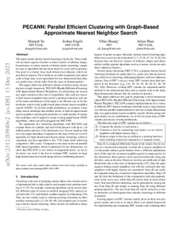 PECANN: Parallel Efficient Clustering with Graph-Based Approximate
  Nearest Neighbor Search