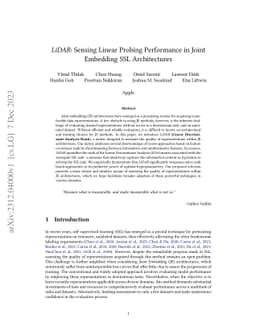 LiDAR: Sensing Linear Probing Performance in Joint Embedding SSL
  Architectures