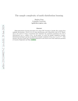 The sample complexity of multi-distribution learning