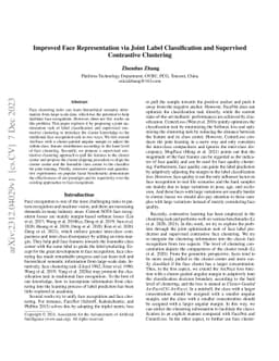 Improved Face Representation via Joint Label Classification and
  Supervised Contrastive Clustering