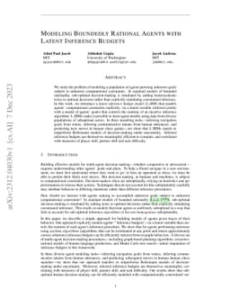 Modeling Boundedly Rational Agents with Latent Inference Budgets