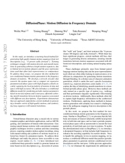 DiffusionPhase: Motion Diffusion in Frequency Domain