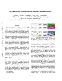 Open-Vocabulary Segmentation with Semantic-Assisted Calibration