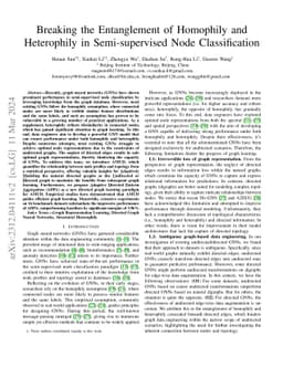 Breaking the Entanglement of Homophily and Heterophily in
  Semi-supervised Node Classification