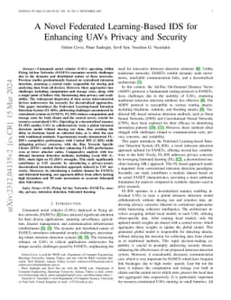 A Novel Federated Learning-Based IDS for Enhancing UAVs Privacy and
  Security