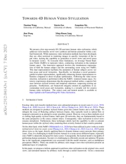 Towards 4D Human Video Stylization