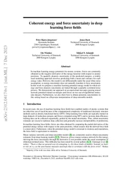 Coherent energy and force uncertainty in deep learning force fields
