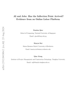 AI and Jobs: Has the Inflection Point Arrived? Evidence from an Online
  Labor Platform