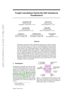 Graph Convolutions Enrich the Self-Attention in Transformers!