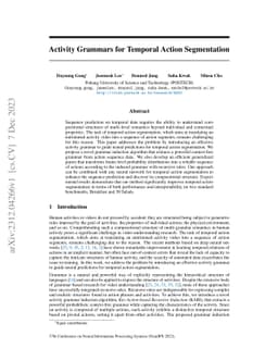 Activity Grammars for Temporal Action Segmentation