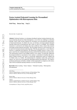 Factor-Assisted Federated Learning for Personalized Optimization with
  Heterogeneous Data