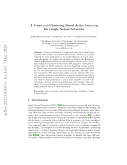 A Structural-Clustering Based Active Learning for Graph Neural Networks