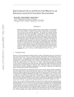 Equivariant Scalar Fields for Molecular Docking with Fast Fourier
  Transforms