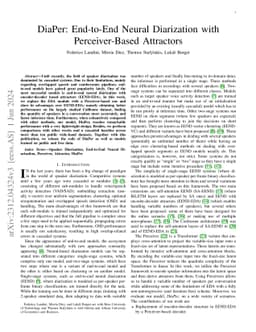 DiaPer: End-to-End Neural Diarization with Perceiver-Based Attractors