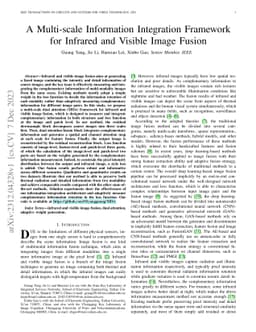 A Multi-scale Information Integration Framework for Infrared and Visible
  Image Fusion