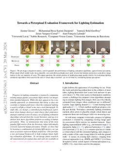 Towards a Perceptual Evaluation Framework for Lighting Estimation