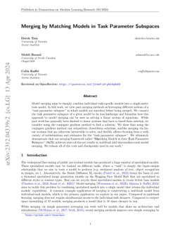 Merging by Matching Models in Task Parameter Subspaces