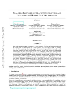 Scalable Knowledge Graph Construction and Inference on Human Genome
  Variants