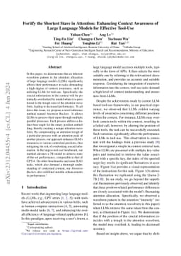 Fortify the Shortest Stave in Attention: Enhancing Context Awareness of
  Large Language Models for Effective Tool Use