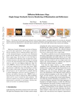 Diffusion Reflectance Map: Single-Image Stochastic Inverse Rendering of
  Illumination and Reflectance