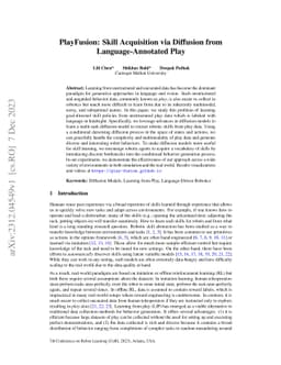 PlayFusion: Skill Acquisition via Diffusion from Language-Annotated Play