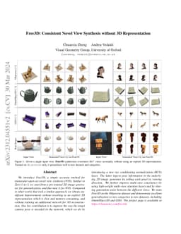 Free3D: Consistent Novel View Synthesis without 3D Representation
