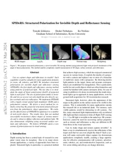 SPIDeRS: Structured Polarization for Invisible Depth and Reflectance
  Sensing