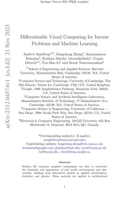 Differentiable Visual Computing for Inverse Problems and Machine
  Learning